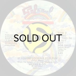 画像2: WEEKS & CO. / IF YOU'RE LOOKING FOR FUN (45's) (PROMO) (2)