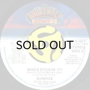 画像2: SUNRIZE / WHO'S STICKIN' IT? (45's) (VINYL PRESS) (2)