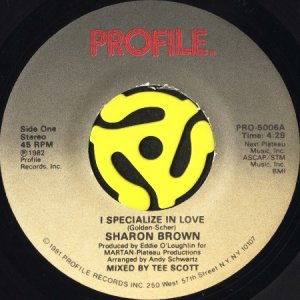画像1: SHARON BROWN / I SPECIALIZE IN LOVE (45's) (1)