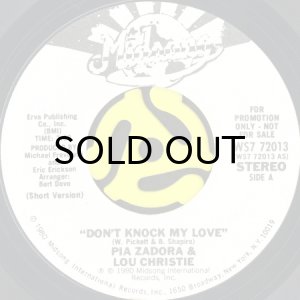 画像1: PIA ZADORA & LOU CHRISTIE / DON'T KNOCK MY LOVE (45's) (WHITE PROMO) (1)
