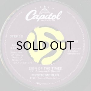 画像2: MYSTIC MERLIN / SIXTY THRILLS A MINUTE b/w SIGN OF THE TIMES (45's) (2)