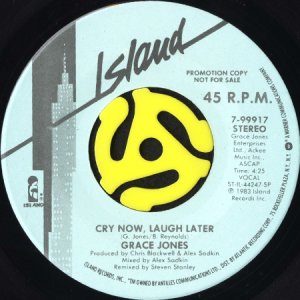 画像2: GRACE JONES / CRY NOW, LAUGH LATER (45's) (PROMO) (2)