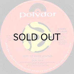 画像1: DON RAY / GOT TO HAVE LOVING (45's) (1)