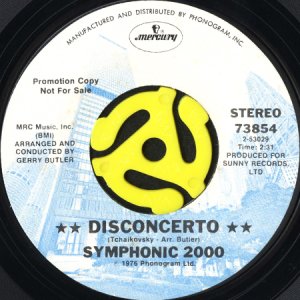 画像1: SYMPHONIC 2000 (PHILHARMONIC 2000) / DISCONCERTO b/w SWAN SONG (45's) (WHITE PROMO) (1)