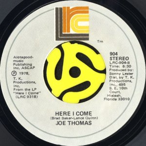 画像2: JOE THOMAS / TWO DOORS DOWN b/w HERE I COME (45's) (2)