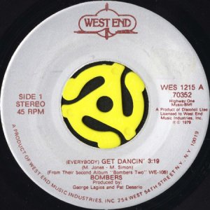 画像1: BOMBERS / (EVERYBODY) GET DANCIN' (45's) (1)