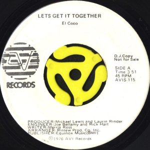 画像1: EL COCO / LET'S GET IT TOGETHER (45's) (WHITE PROMO) (1)