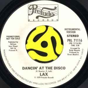 画像2: LAX / DANCIN' AT THE DISCO (45's) (WHITE PROMO) (2)