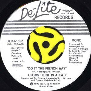 画像3: CROWN HEIGHTS AFFAIR / (DO IT) THE FRENCH WAY b/w SEXY WAYS (45's) (PICTURE SLEEVE) (WHITE PROMO) (3)