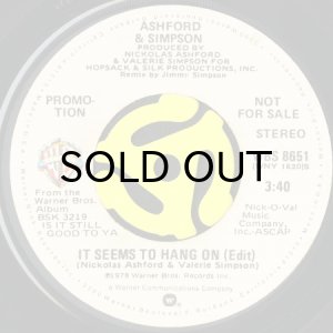 画像2: ASHFORD & SIMPSON / IT SEEMS TO HANG ON (45's) (PROMO) (2)