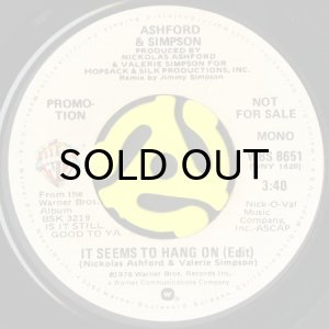 画像1: ASHFORD & SIMPSON / IT SEEMS TO HANG ON (45's) (PROMO) (1)