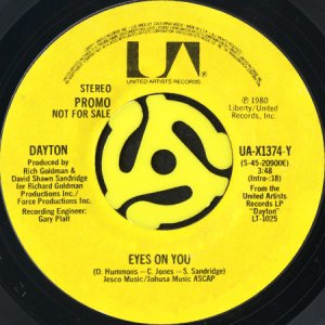 画像2: DAYTON / EYES ON YOU (45's) (PROMO) (2)