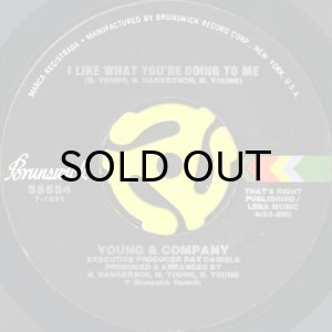 画像1: YOUNG & COMPANY / I LIKE WHAT YOU'RE DOING TO ME (45's) (1)