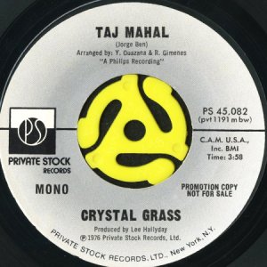 画像1: CRYSTAL GRASS / TAJ MAHAL (45's) (PROMO) (1)