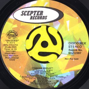 画像1: DON DOWNING / DREAM WORLD (DISCO MIX) (45's) (1)
