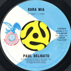 画像1: PAUL DELICATO / CARA MIA (45's) (1)