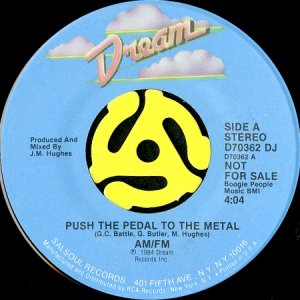 画像2: AM/FM / PUSH THE PEDAL TO THE METAL (45's)  (PROMO) (2)