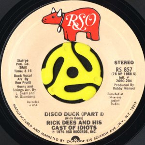 画像1: RICK DEES & HIS CAST OF IDIOTS / DISCO DUCK (45's) (1)