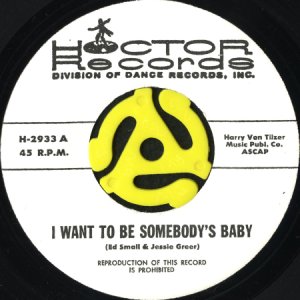 画像1: HOCTOR BAND / I WANT TO BE SOMEBODY'S BABY b/w LIFE GOES ON (45's) (1)