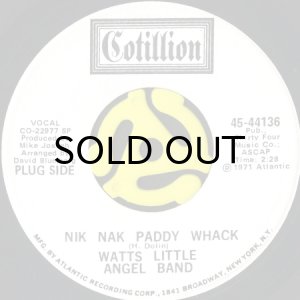画像1: WATTS LITTLE ANGEL BAND / NIK NAK PADDY WHACK b/w NEW ORLEANS / LAND OF A 1000 DANCES (45's) (WHITE PROMO) (1)