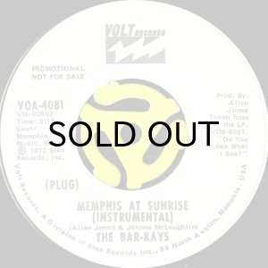 画像1: THE BAR-KAYS / MEMPHIS AT SUNRISE (45's) (WHITE PROMO) (1)