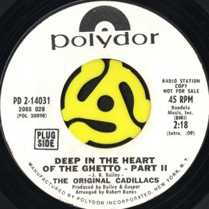 画像2: THE ORIGINAL CADILLACS / DEEP IN THE HEART OF THE GHETTO (45's) (WHITE PROMO) (2)