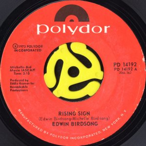 画像1: EDWIN BIRDSONG / RISING SIGN b/w GROW SOME FLOWERS YOU WILL LEARN TO LOVE THE RAIN (45's) (1)