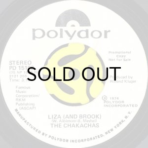 画像2: THE CHAKACHAS / JUNGLE FEVER '75 b/w LIZA (AND BROOK) (45's) (WHITE PROMO) (2)