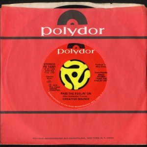 画像3: CREATIVE SOURCE / PASS THE FEELIN' ON b/w TURN ON TO MUSIC (45's) (3)