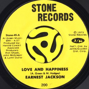 画像1: EARNEST JACKSON / LOVE AND HAPPINESS (45's) (1)