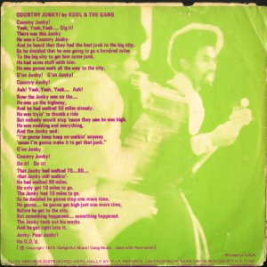 画像2: KOOL & THE GANG / COUNTRY JUNKY (45's) (PICTURE SLEEVE) (2)
