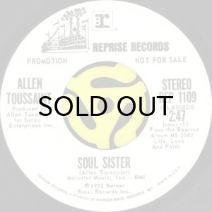 画像2: ALLEN TOUSSAINT / SOUL SISTER (45's) (WHITE PROMO) (2)