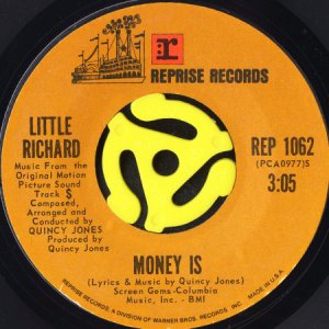 画像1: LITTLE RICHARD / QUINCY JONES / MONEY IS b/w MONEY RUNNER (45's) (1)
