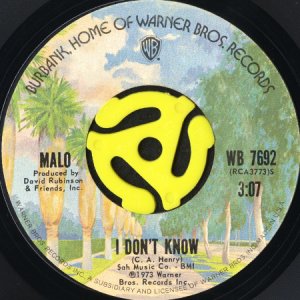 画像1: MALO / I DON'T KNOW b/w MERENGUE (45's) (1)