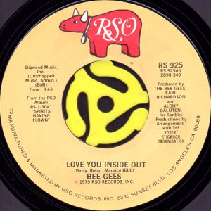 画像1: BEE GEES / LOVE YOU INSIDE OUT (45's) (1)