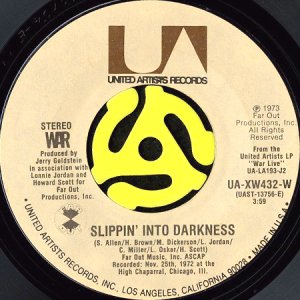 画像2: WAR / BALLERO b/w SLIPPIN' INTO DARKNESS (LIVE) (45's) (2)