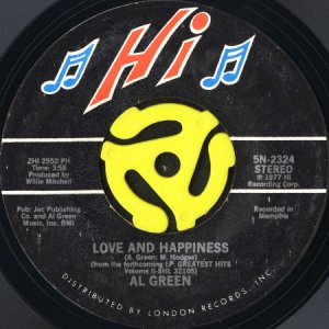 画像1: AL GREEN / LOVE AND HAPPINESS (45's) (1)