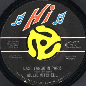 画像1: WILLIE MITCHELL / LAST TANGO IN PARIS (45's) (1)
