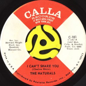 画像1: THE NATURALS / I CAN'T SHARE YOU b/w YOUNG GENERATION (45's) (1)