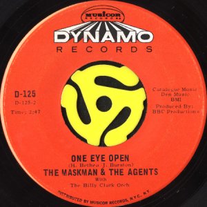 画像2: THE MASKMAN & THE AGENTS / YAW'LL b/w ONE EYE OPEN (45's) (2)