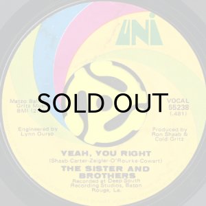 画像1: THE SISTER AND BROTHERS / YEAH, YOU RIGHT (45's) (1)
