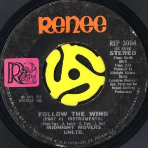 画像2: MIDNIGHT MOVERS UNLTD. / FOLLOW THE WIND (45's) (2)
