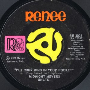 画像1: MIDNIGHT MOVERS UNLTD. / PUT YOUR MIND IN YOUR POCKET b/w TRUCK' IN (45's) (1)