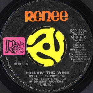 画像1: MIDNIGHT MOVERS UNLTD. / FOLLOW THE WIND (45's) (1)