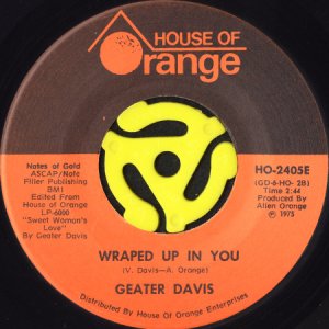 画像1: GEATER DAVIS / WRAPPED UP IN YOU (45's) (1)