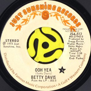 画像1: BETTY DAVIS / OOH YEA (45's) (1)