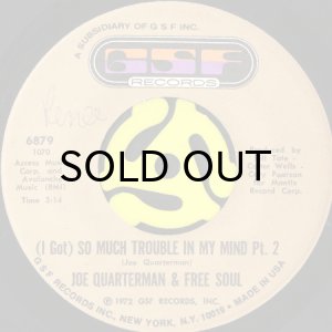 画像2: JOE QUARTERMAN & FREE SOUL / (I GOT) SO MUCH TROUBLE IN MY MIND (45's) (2)