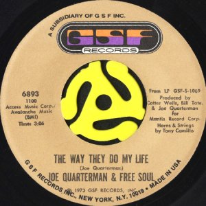画像1: JOE QUARTERMAN & FREE SOUL / THE WAY THEY DO MY LIFE b/w FIND YOURSELF (45's) (1)