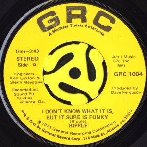 画像1: RIPPLE / I DON'T KNOW WHAT IT IS, BUT IT SURE IS FUNKY (45's) (VINYL PRESS) (1)