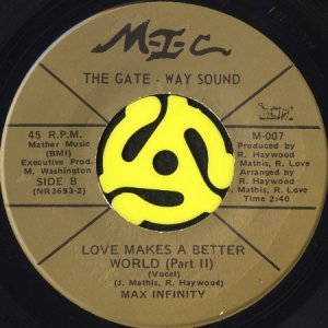 画像2: MAX INFINITY / LOVE MAKES A BETTER WORLD (45's) (2)